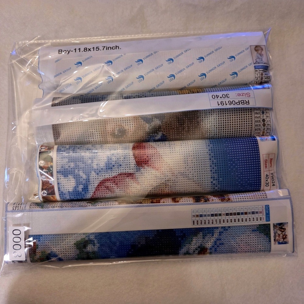Mixed Lot 4 Christian Angel 3D Diamond Art Canvas Craft Kit Jesus Religious DIY